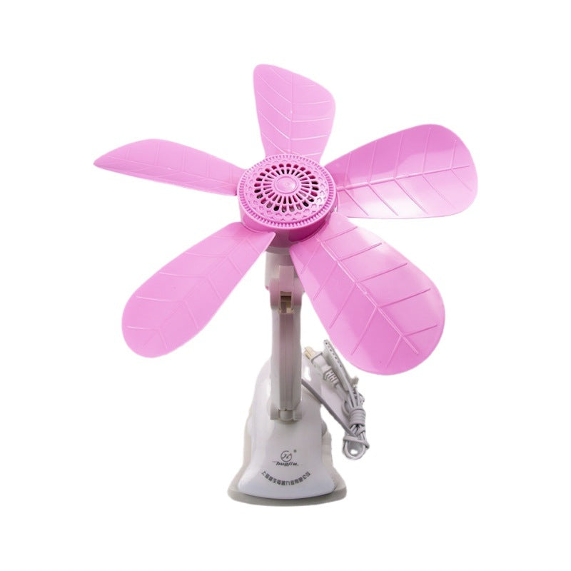 Leaf-Shaped Desk Fan Adjustable Speed Compact Portable Cooling Fan