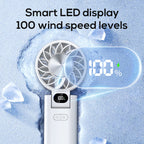 Portable High-Performance Fan with Digital Control LED Display Compact Energy Efficient for Indoor Outdoor Use