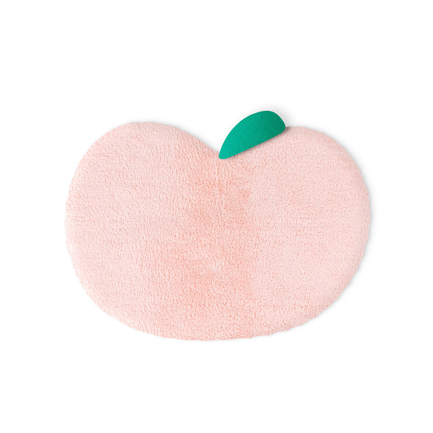 Funny Citrus Bath Mat Non-Slip Soft Bathroom Rug with Green Leaf Design by Harrow