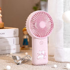 Portable USB Fan Compact Quiet Operation Multiple Speeds Cute Penguin Design for Travel and Office Use