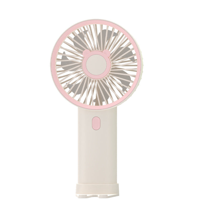 Portable Handheld Fan with Bear Design Rechargeable Multi-Speed Compact Harrow