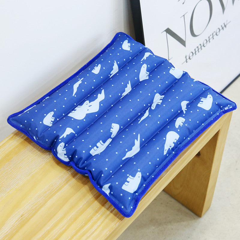 Cooling Seat Cushion with Snowflake Pattern Ergonomic Breathable Comfort Bowlift