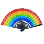 Ladies Handheld Fabric Fan Colorful Lightweight Elegant Accessory