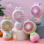 Compact Portable Battery-Powered Table Fan USB Rechargeable Mini Desk Fan Quiet Whisper Motor