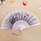 Ladies Folding Fan Handmade Elegant Floral Pattern Lightweight Accessory