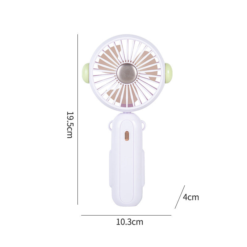 Harrow Portable Handheld Fan Cute Character Design Rechargeable Adjustable Speed Quiet Operation