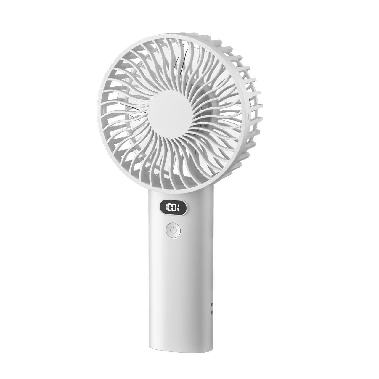 Portable Handheld Fan Battery Operated Compact Lightweight with Multiple Speeds and Battery Life Display
