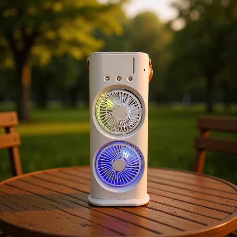 Harrow Double Spray Fan with Remote Control Quiet Operation for Home and Office