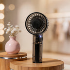Portable USB Handheld Fan with Ergonomic Grip Lightweight Compact Personal Cooling Fan