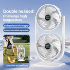 Ladies Table Fan Adjustable Height 3 Speeds Dual Airflow Battery Powered