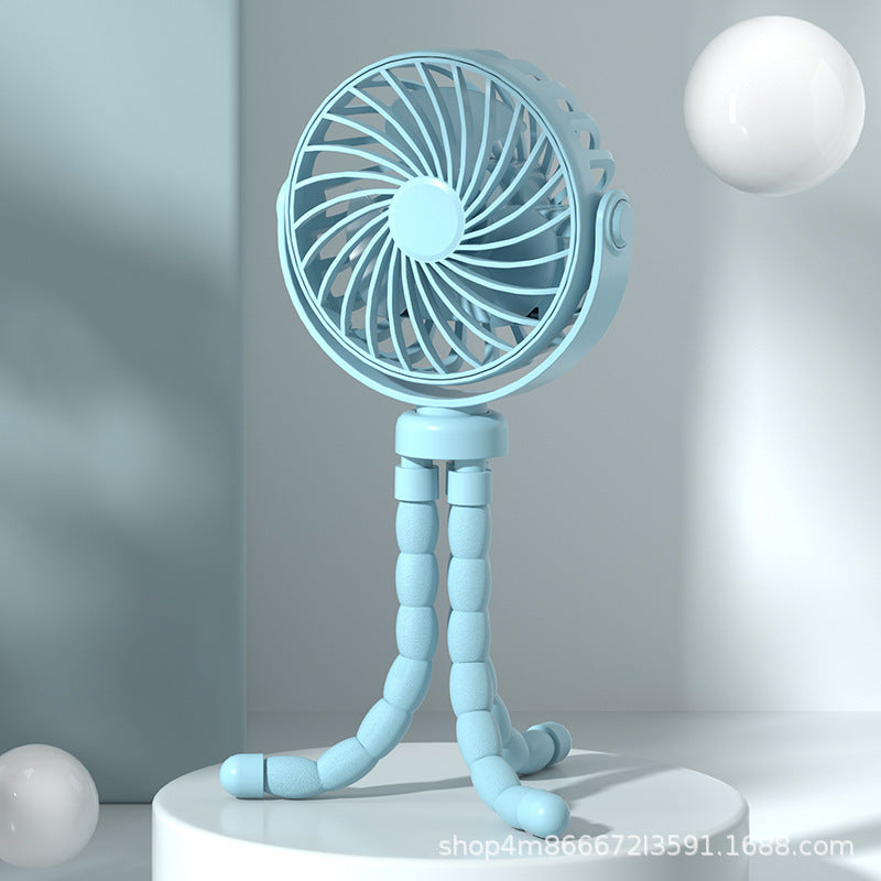 Flexible Tripod Mini Fan Portable Rechargeable Quiet Operation Adjustable Angle