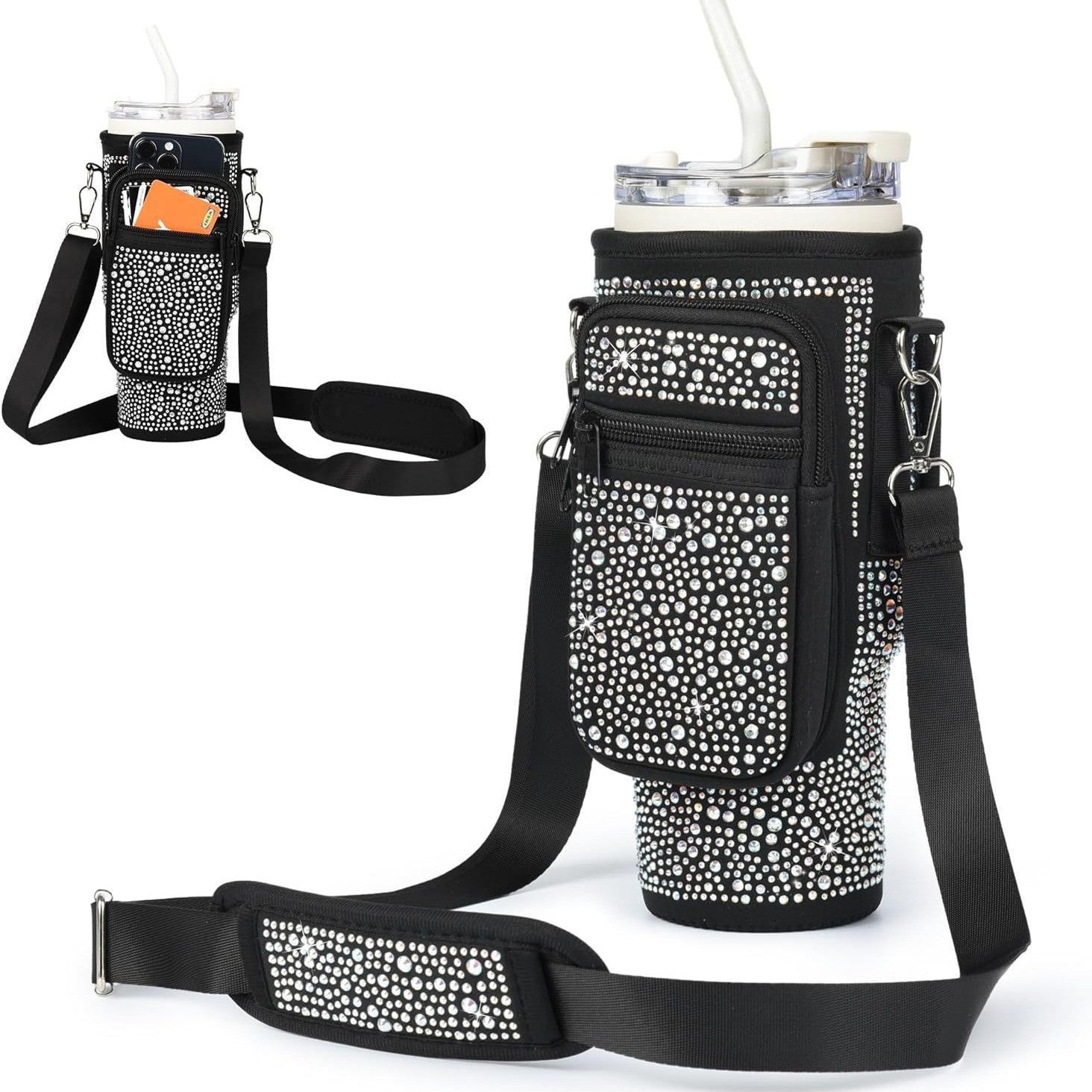 Women's Insulated Water Bottle with Versatile Carrying Bag Durable and Stylish Design