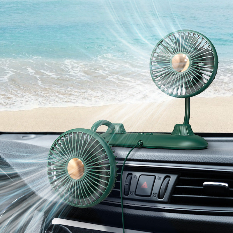 Portable Dual Adjustable USB Desk Fan Compact Quiet USB-Powered Cooling Fan for Home Office