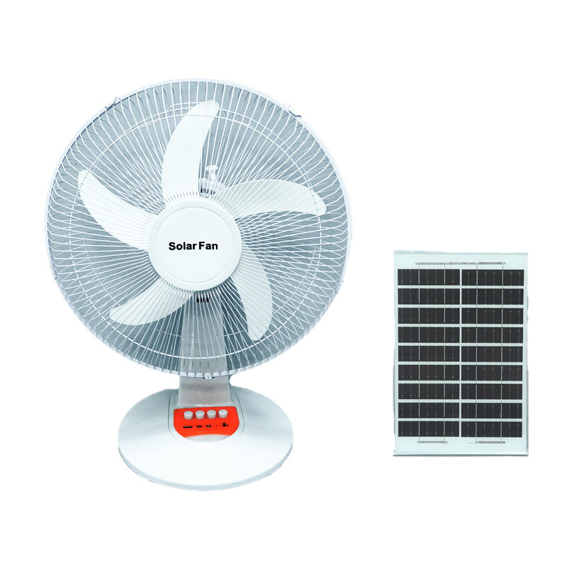 Brehn Solar-Powered Table Fan Portable Quiet Adjustable Speed Eco-Friendly Cooling
