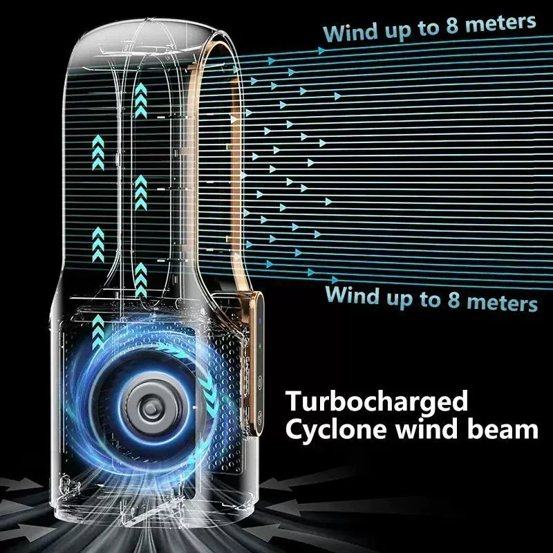 Bladeless Evaporative Tower Fan and Humidifier with Touch LED Display and Brushless Motor