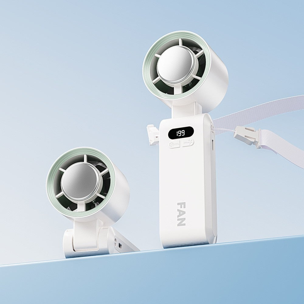 Harrow Portable Dual Fan with Adjustable Speeds and Rotating Head for Personal Cooling