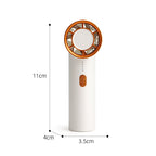 Portable Mini Fan with LED Light Rechargeable Battery Adjustable Speed for Women