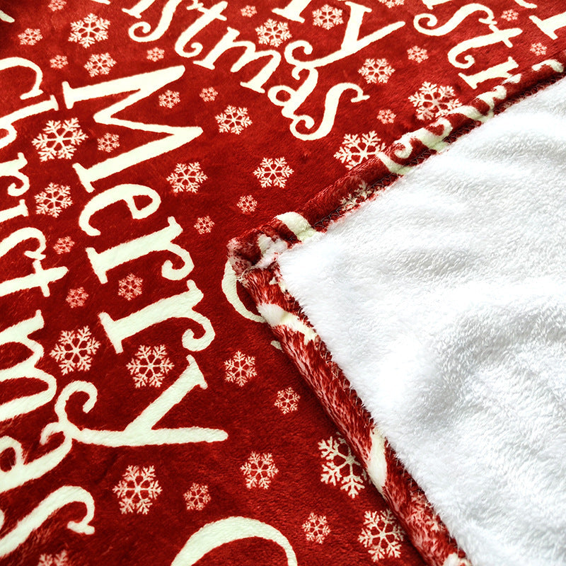 Women's Christmas Blanket Soft Microfiber Festive Tree and Gift Design Cozy Throw