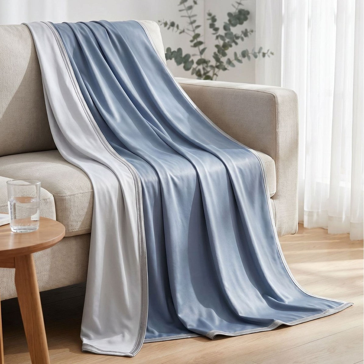 Brehn Ladies Premium Travel Blanket Lightweight Soft Portable with Carry Strap