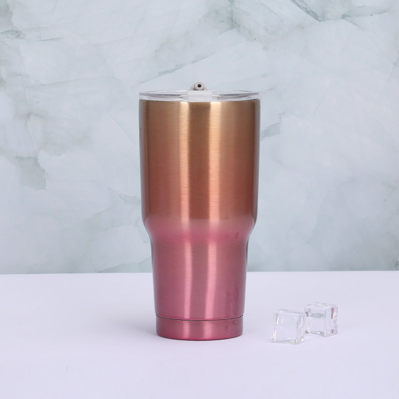 Unisex Insulated Stainless Steel Mug Double-Walled Leak-Proof Lid with Straw Durable Design