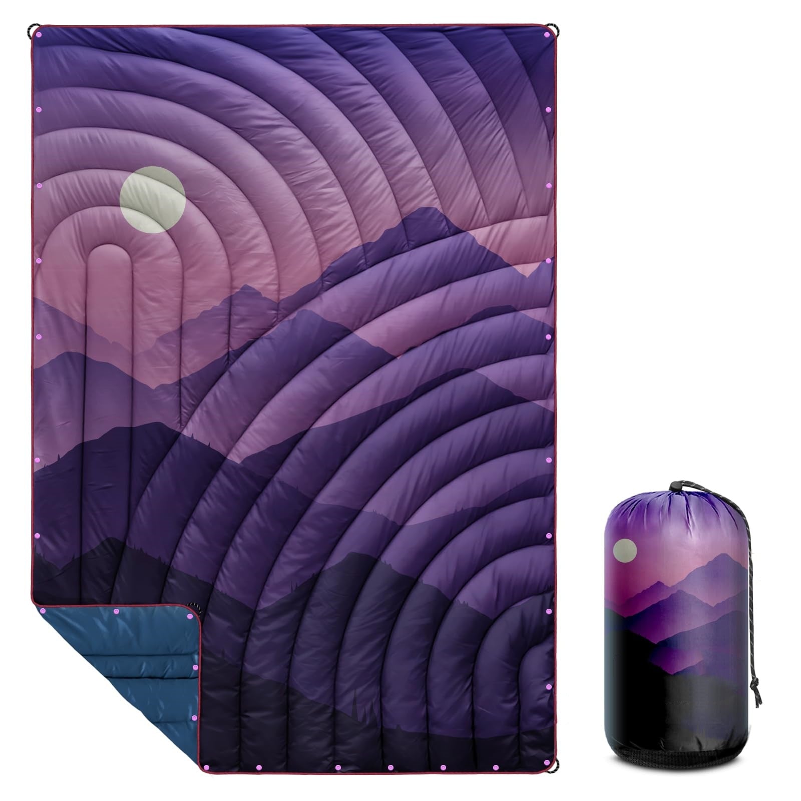 Unisex Travel Blanket Thermal Insulating Filling Lightweight Water-Repellent Portable