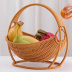 Handwoven Decorative Fruit Bowl 28cm Diameter Unisex Kitchen Basket
