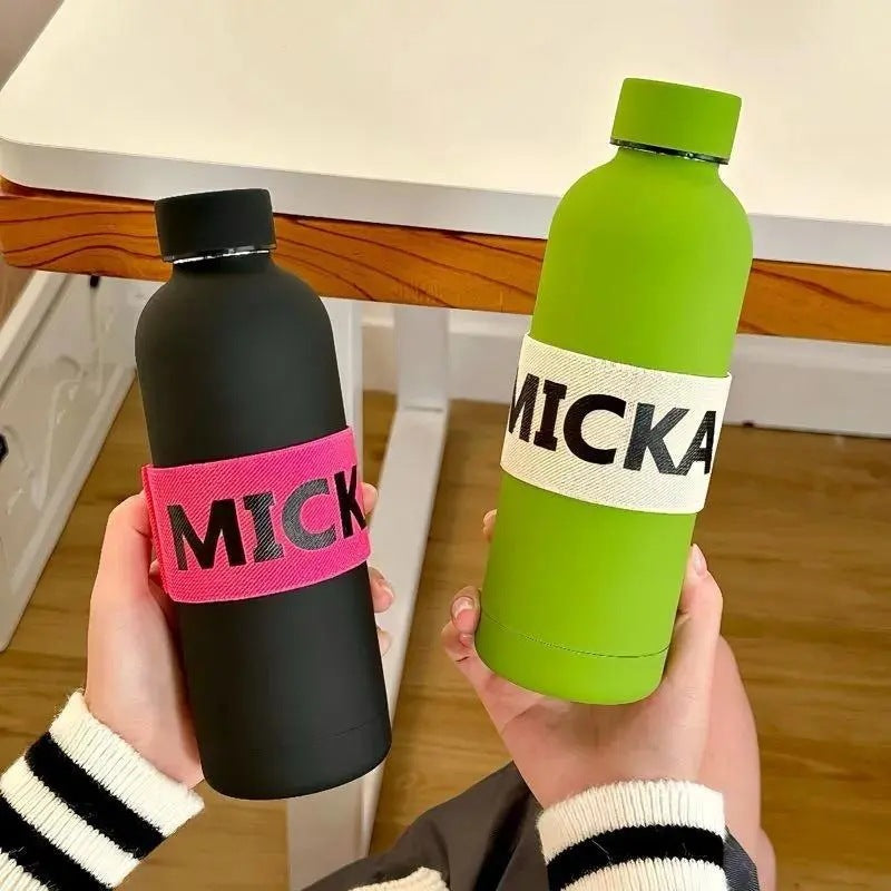 Women's Sporty Stainless Steel Insulated Water Bottle Leak-Proof Lid Eco-Friendly