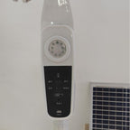 Harrow Solar-Powered Standing Fan with Intelligent Energy Management Adjustable Height