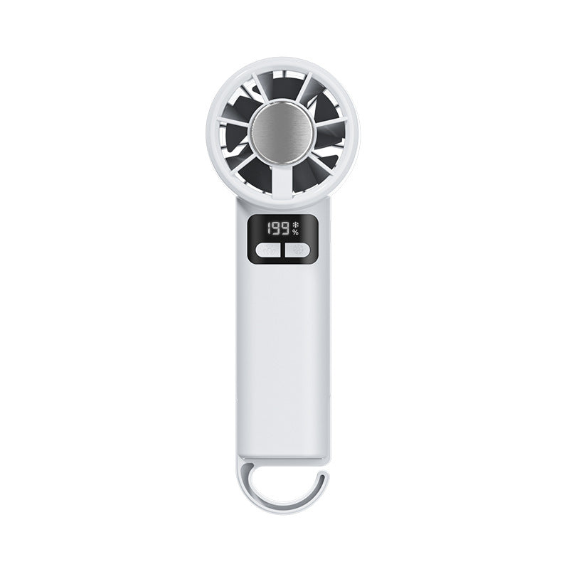 Portable Fan Digital Display Rechargeable Battery Lightweight Compact