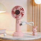 Portable Mini Fan with Mist Spray and Flexible Tilt Adjustable Cooling for Women