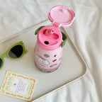 Playful Insulated Water Bottle BPA-Free Plastic with Handle and Animal Design for Women