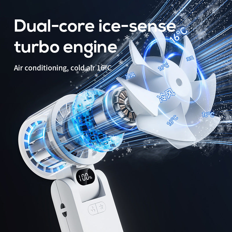 Portable Personal Fan Compact Lightweight Rechargeable Battery Operated with LCD Display and Multiple Speeds
