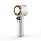 Handheld Portable Fan with Rechargeable Battery and LED Display Compact Personal Cooling Device