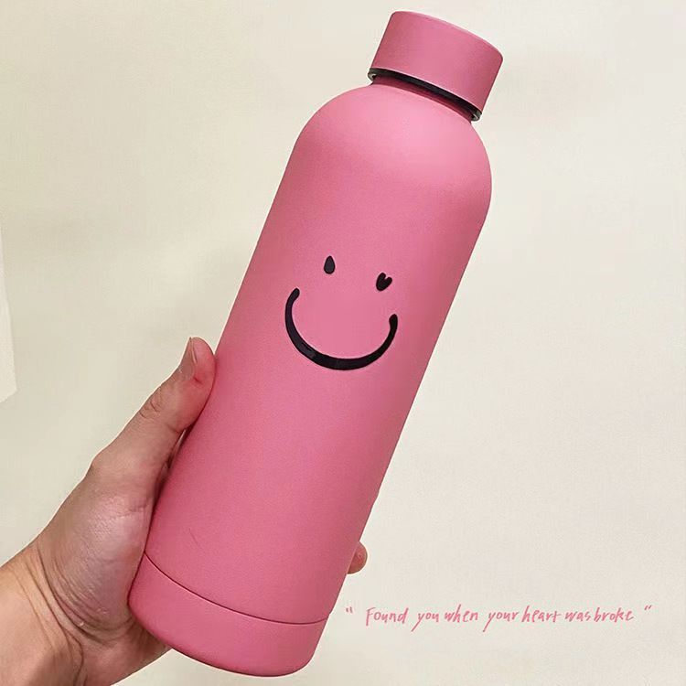 Stainless Steel Double-Walled Insulated Water Bottle Matte Powder Coating Leak-Proof Cap