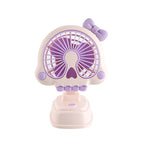 Cartoon Skull-Themed USB Rechargeable Desk Fan Portable Adjustable Speed