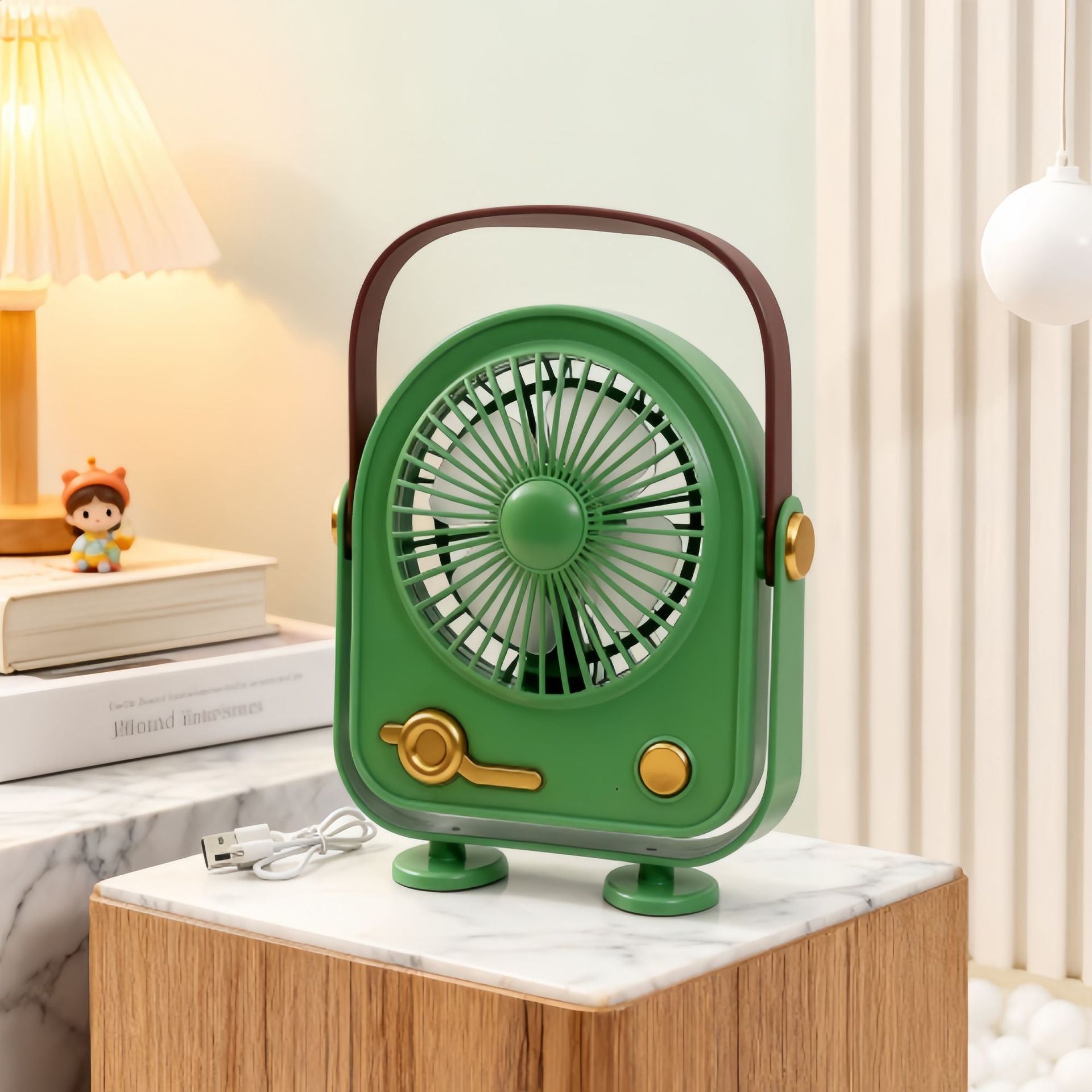 Portable USB Desk Fan With Ergonomic Design Quiet Operation Compact Table Fan