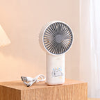 Portable USB Fan Compact Quiet Operation Multiple Speeds Cute Penguin Design for Travel and Office Use