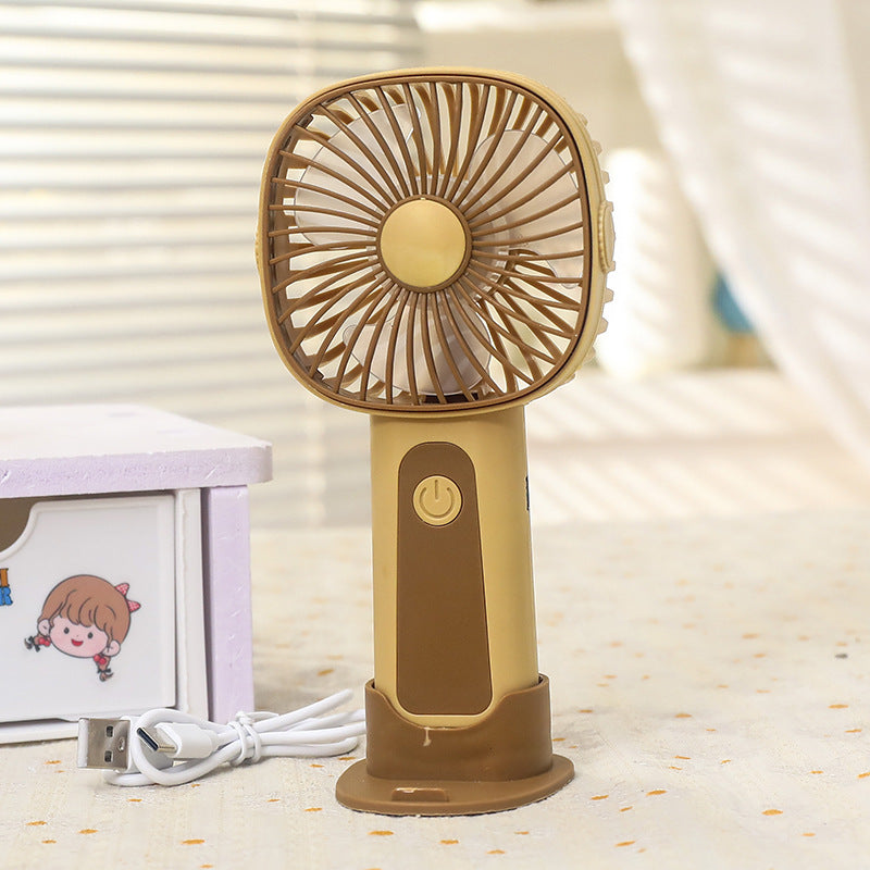 Portable Handheld Fan USB Rechargeable Lightweight Ergonomic Design for Travel and Outdoor Use