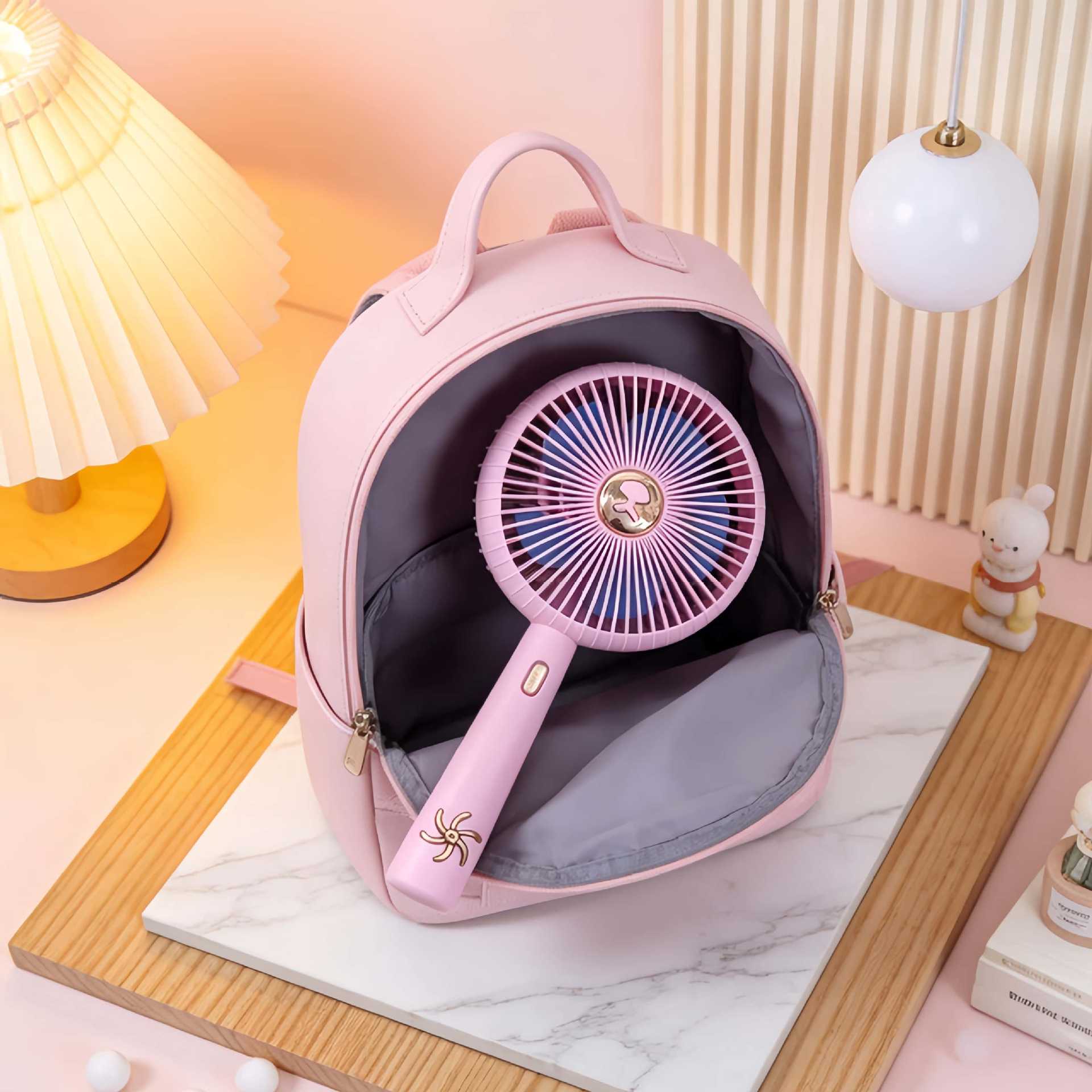 Portable USB Table Fan Rechargeable Battery 3-Speed Adjustable Head Quiet