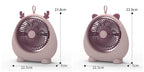 Portable Mini Fan USB Rechargeable Cute Animal Design Compact Desk Fan