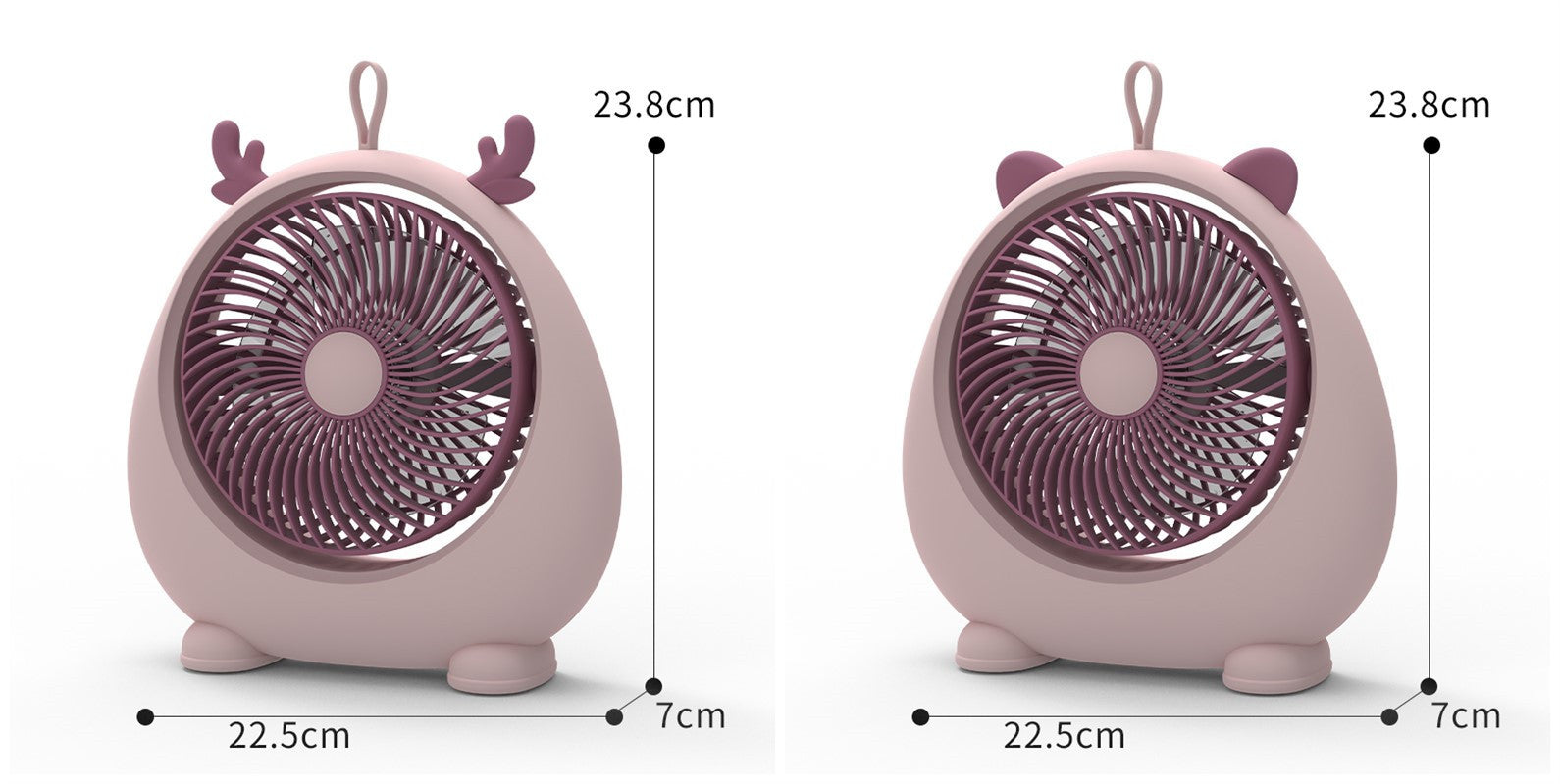 Portable Mini Fan USB Rechargeable Cute Animal Design Compact Desk Fan