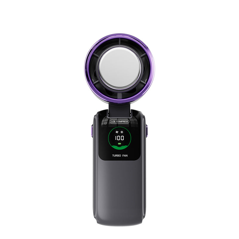 Turbo Cooling Handheld Fan Rechargeable Portable Quiet with Multiple Speeds and LED Indicator