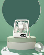 Portable USB Fan with LED Display Rechargeable Lightweight Personal Cooling Fan