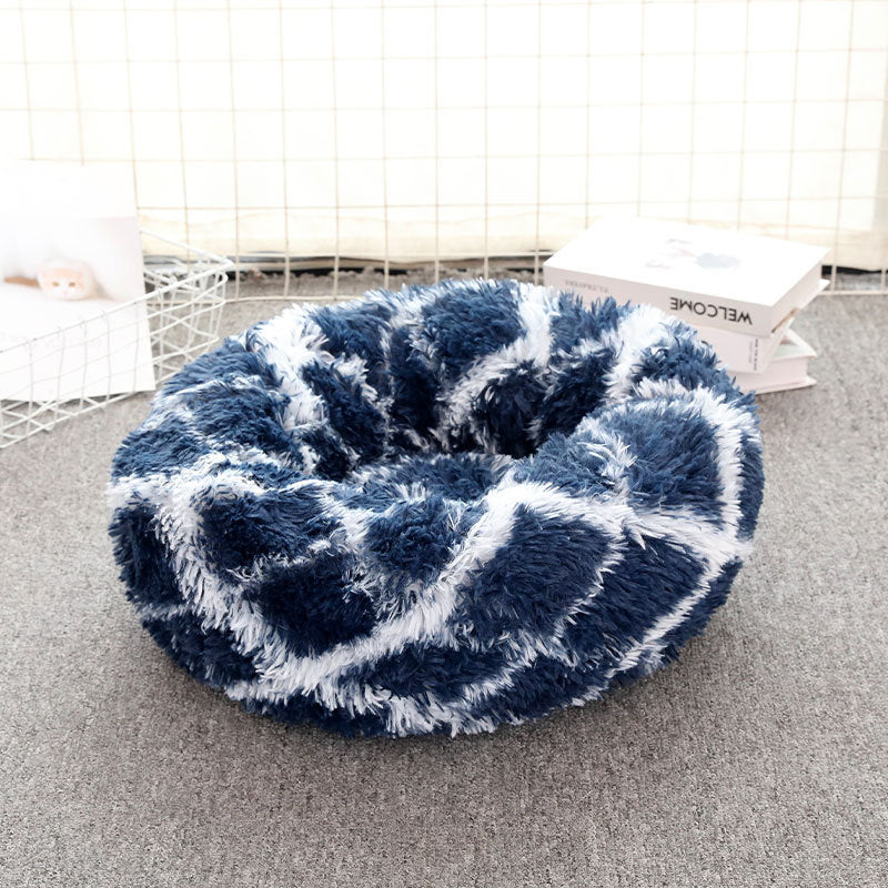 Fluffy Dog Bed Hypoallergenic Soft Round Non-Slip Machine Washable