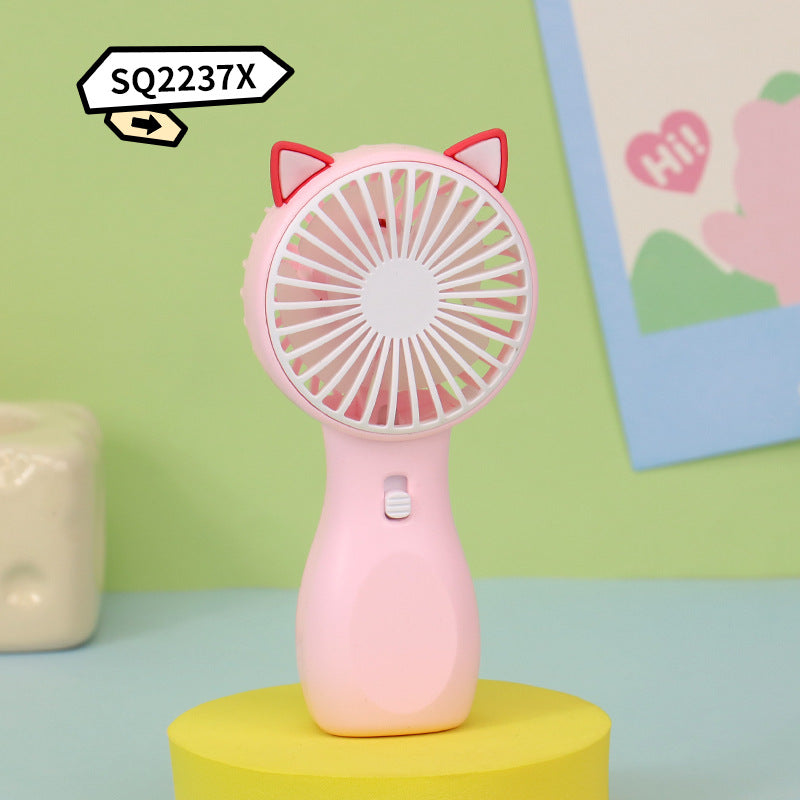Portable Hand Fan Playful Frog Design Lightweight Quiet Operation Compact Cooling Fan