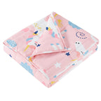 Children's Blanket 100% Cotton Colorful Dinosaur Motif Soft Cozy