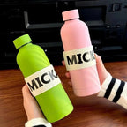 Women's Sporty Stainless Steel Insulated Water Bottle Leak-Proof Lid Eco-Friendly
