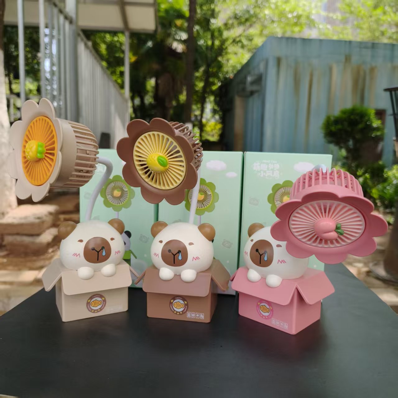 Unisex Decorative Table Fan with Animal Motif Quiet Adjustable Wind for Home and Office