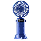 Women's Handheld Fan with Digital Battery Indicator Portable Rechargeable Fan