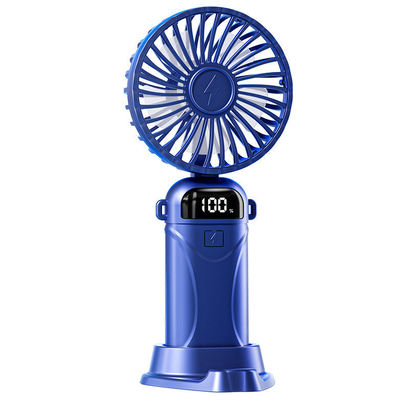 Women's Handheld Fan with Digital Battery Indicator Portable Rechargeable Fan